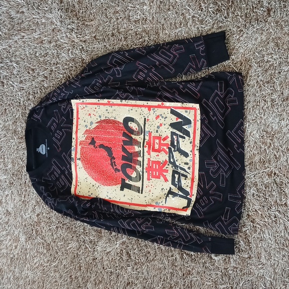 Black Long Sleeve Tokyo Graphic Shirt - Picture 2 of 4